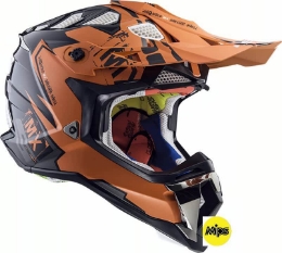 Motocross čelada LS2 SUBVERTER EMPEROR, črna/oranžna (MX470)