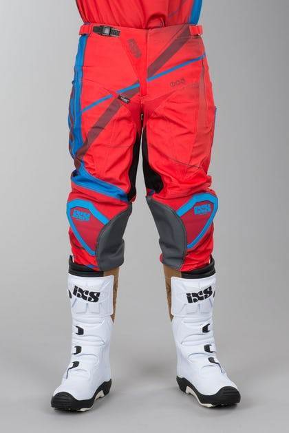 Motocross hlače iXS HURRICANE, rdeče/modre