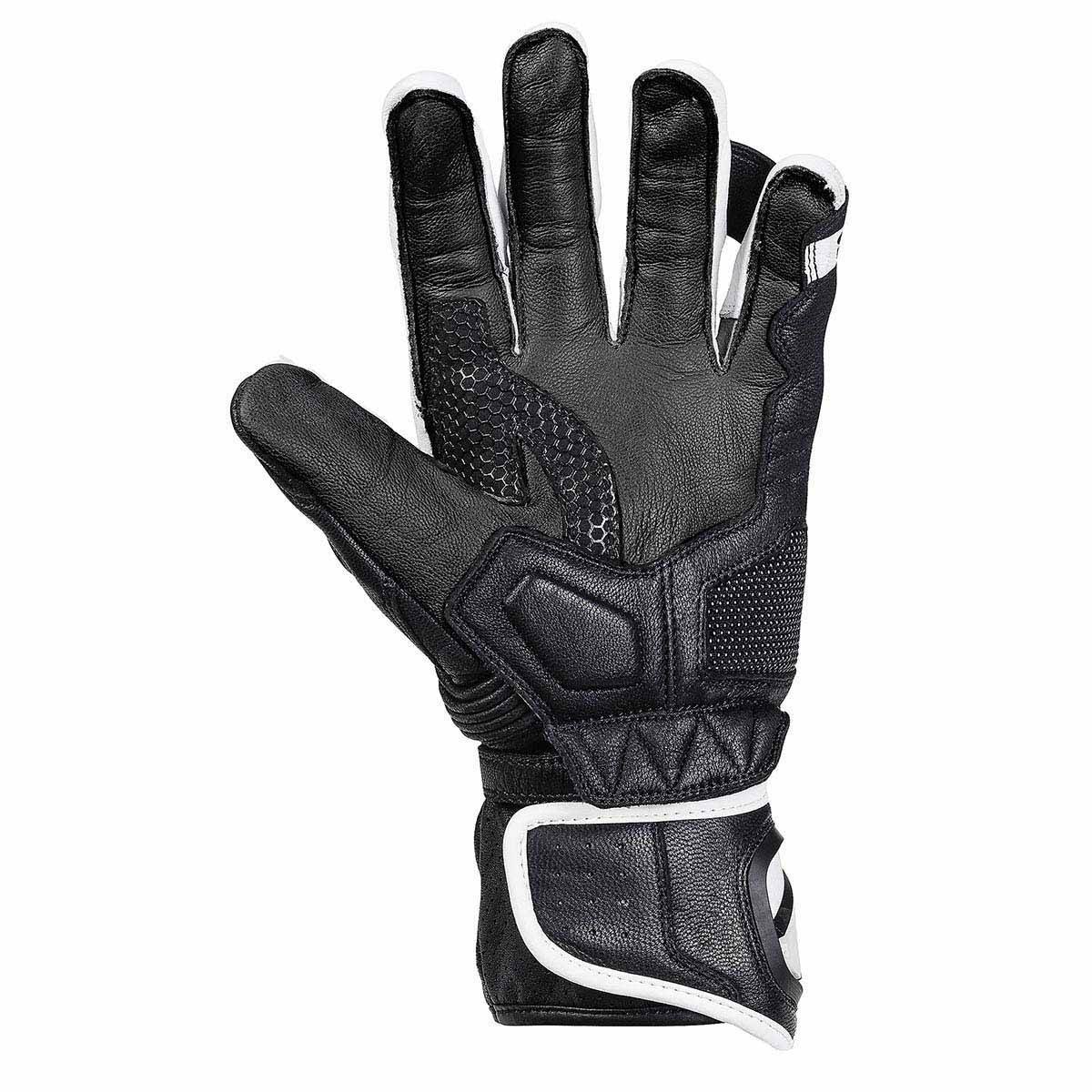 Športne motoristične rokavice iXS RS-200 2.0, črne/bele