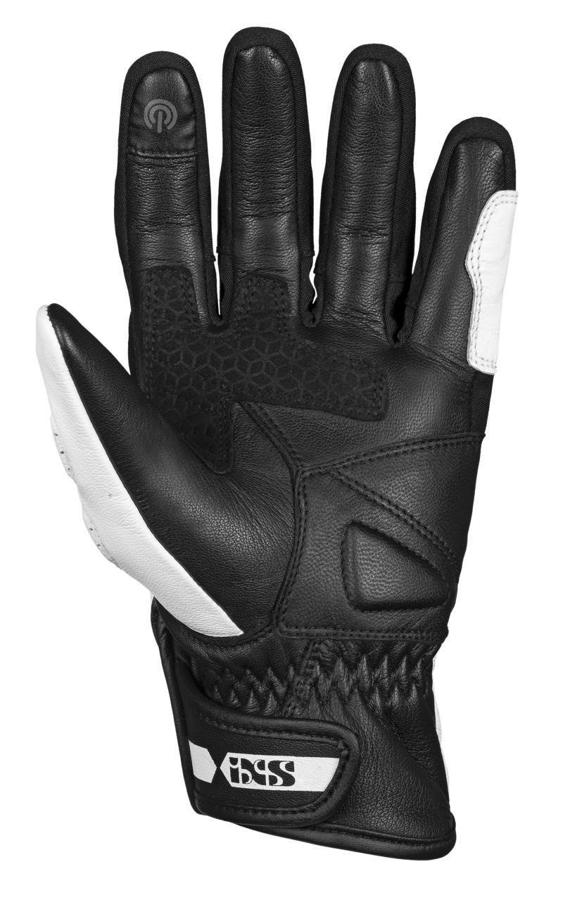 Kratke ženske motoristične športne rokavice iXS Talura 3.0, črne/bele