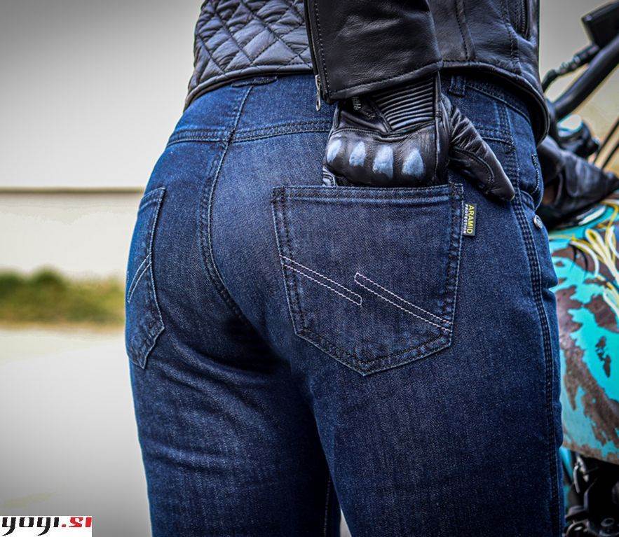 Ženske podložene motoristične jeans hlače TRILOBITE Cullebro 2064