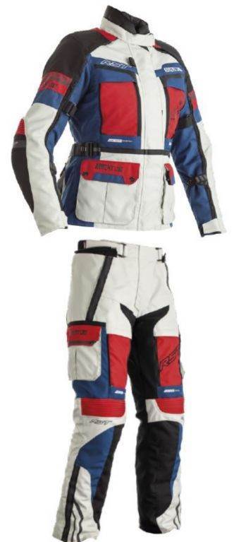 Ženska motoristična jakna RST Adventure-X PRO, bela/modra/rdeča