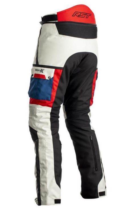 Ženske motoristične hlače RST Adventure-X PRO, bele/modre/rdeče
