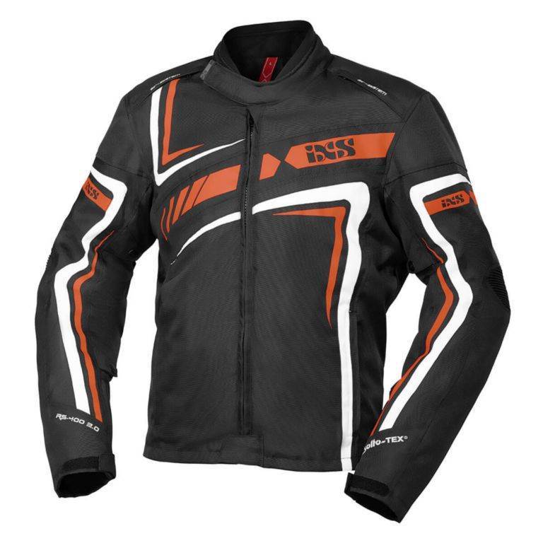 Športna motoristična jakna iXS RS-400-ST 2.0, črna/oranžna
