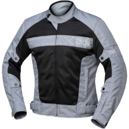 Poletna motoristična jakna iXS Evo-Air, siva/črna