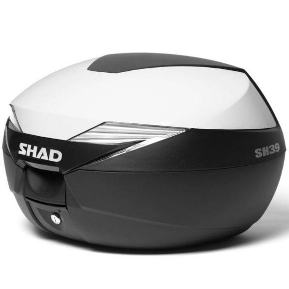 Moto kovček SHAD SH39 »SECURE LOCK« (39 L), črn/bel