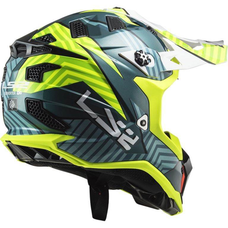 Motocross čelada LS2 Subverter EVO Astro (MX700), zelena/rumena