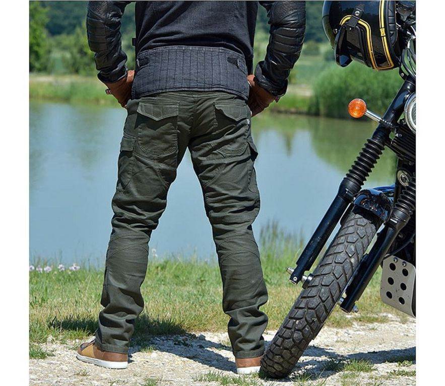 Motoristične jeans hlače Trilobite ACID SCRAMBLER 2.0 1664, kaki