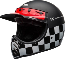 Retro motocross čelada BELL Moto-3 Fasthouse® Checkers