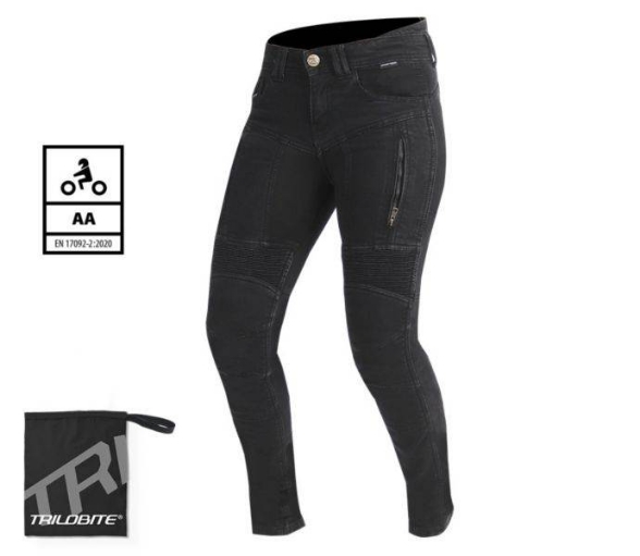 Slika Ženske moto traperice Trilobite Parado 661 - skinny fit, crne