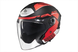 Slika Sportska jet kaciga za motor MT Helmets Cosmo SV Cruiser, crvena/crna