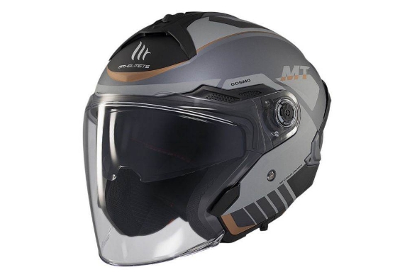 Slika Sportska jet kaciga za motor MT Helmets Cosmo SV Cruiser, siva/crna