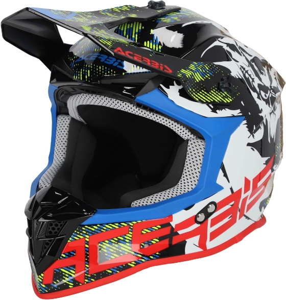 Slika Motocross kaciga ACERBIS Linear, bijela/crna